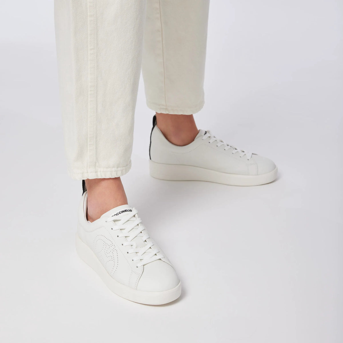 Coccinelle Monogram Perforee Sneakers white